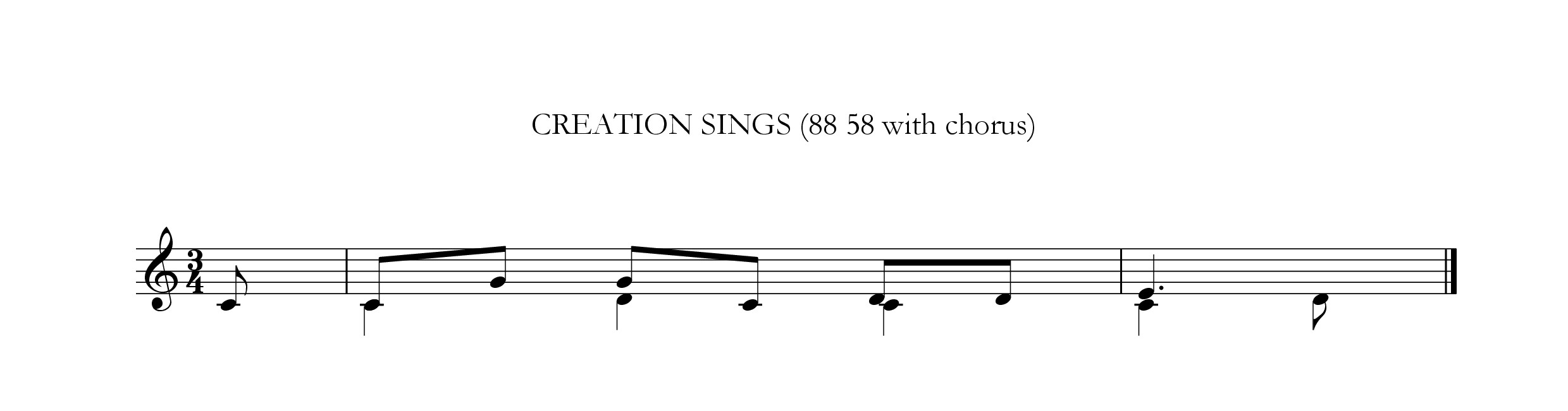 Creation sings 