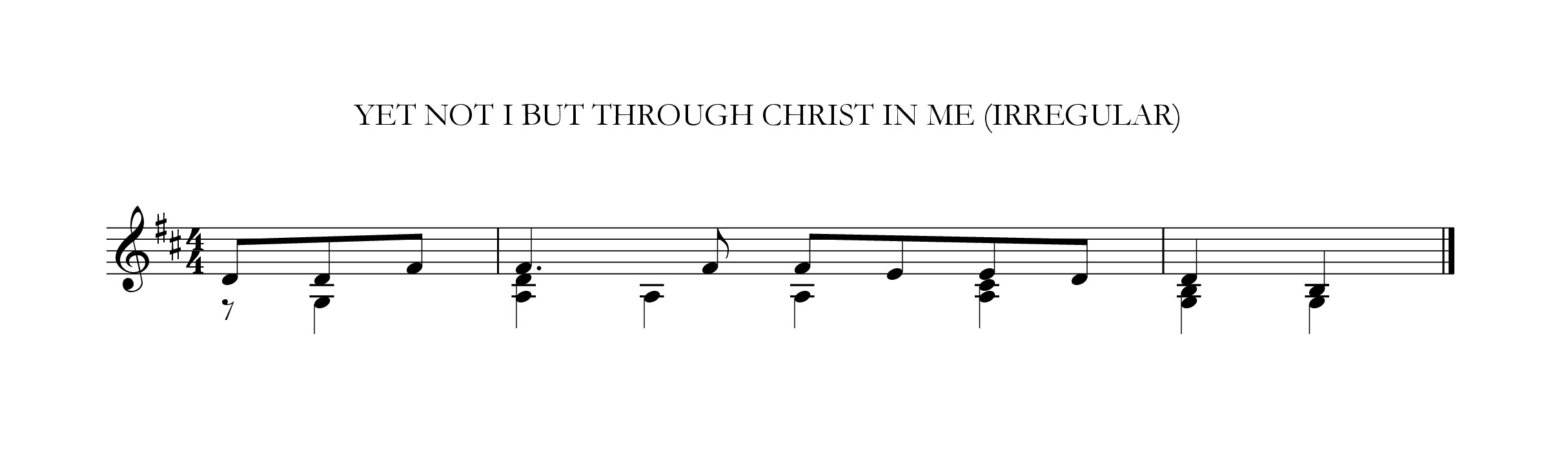 Yet not I, but through Christ in me