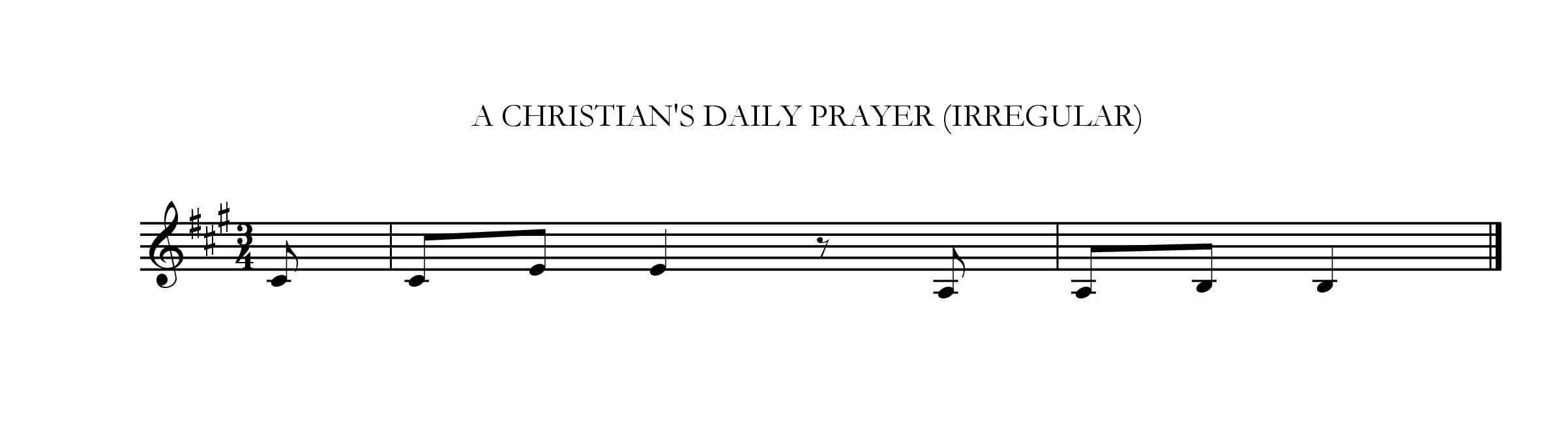 A Christian's daily prayer