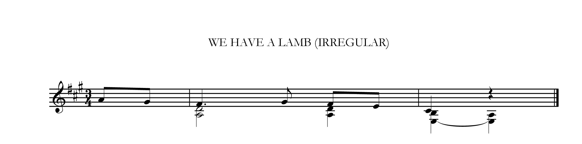 We have a lamb