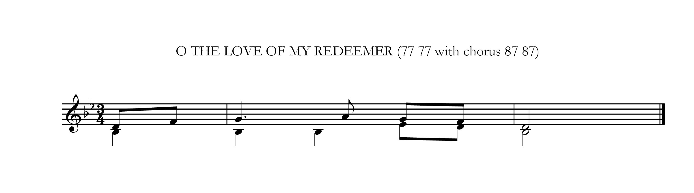 O the love of my Redeemer