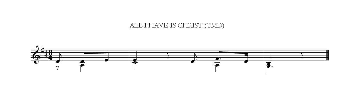 All I have is Christ